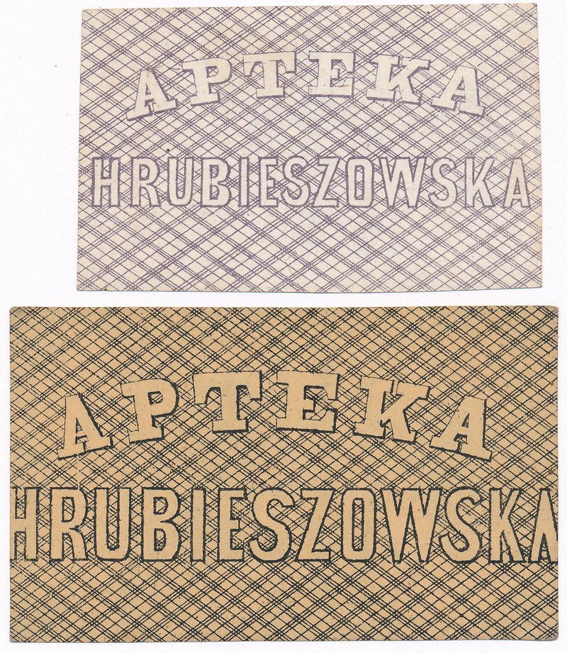 Banknoty. Hrubieszów Apteka, Zestaw 5 i 15 kopiejek srebrem 1861